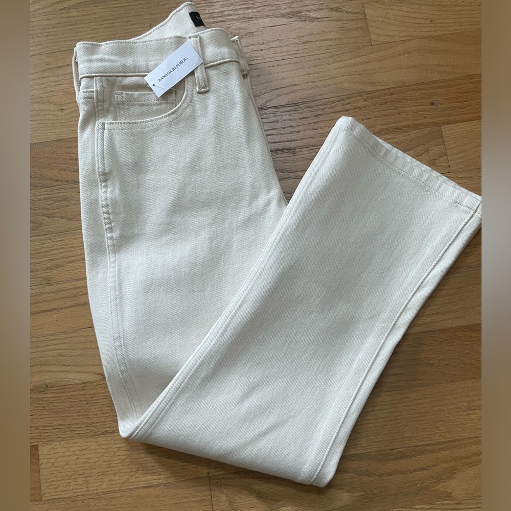 NWT Banana Republic cream denim